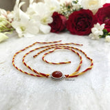 Handmade Honey Onyx Silver Rakhi for Raksha Bandhan
