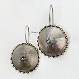 Hypnotic Silver Fixed Hook Earring