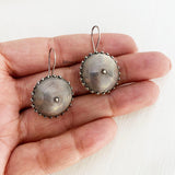 Hypnotic Silver Fixed Hook Earring