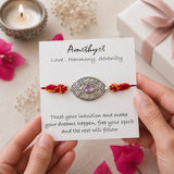 Jali Amethyst Silver Rakhi