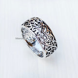 Jali Band Silver Ring