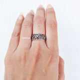 Jali Band Silver Ring