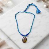 Jasper Silver Threaded Necklace