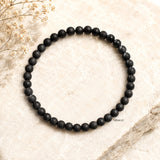 Handcrafted 6 mm Karungali ebony wood stretch bracelet for men and women