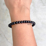 Natural Karungali ebony wood bead bracelet with 6 mm beads