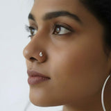 Minimalist Pierced Nose Pin in Sterling Silver Keri Shape