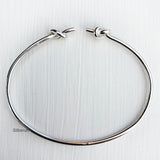 Knot Silver Adjustable Bangle