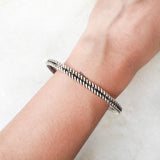 Knotted Silver Adjustable Kada