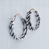 Knotted Silver Bali Hoop Earring