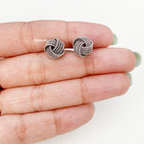 Knotted Silver Stud