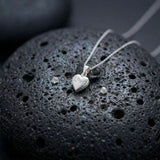 925 Silver LOVE heart pendant handcrafted in sterling silver