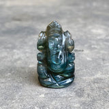 Mini gemstone Ganesha figurine for home temple