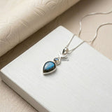 Labradorite Chand pendant handcrafted in sterling silver