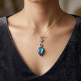 925 silver celestial pendant featuring Labradorite gemstone