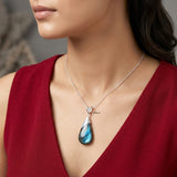 Labradorite Drop Silver Pendant