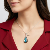 Labradorite Drop Silver Pendant