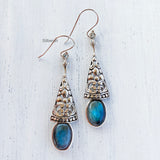 Labradorite Filigree Silver Earring