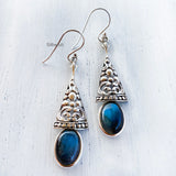 Labradorite Filigree Silver Earring