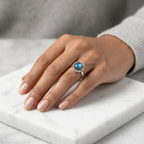 handcrafted knotted round silver ring women
