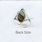 Labradorite Marquise Silver Ring