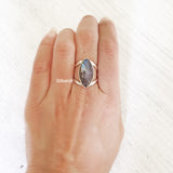 Labradorite Marquise Silver Ring