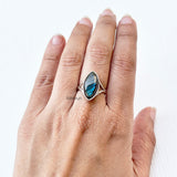Labradorite Marquise Silver Ring