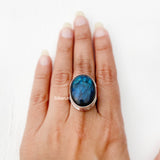 Labradorite Oval Silver Ring