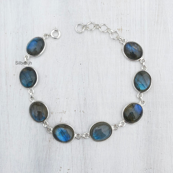 Labradorite Silver Bracelet