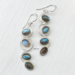 Labradorite Silver Earring