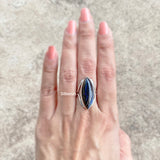 Labradorite Silver Marquise Ring