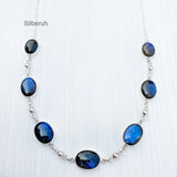 Labradorite Silver Necklace