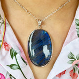 Labradorite Silver Pendant