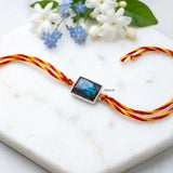 925 Silver Labradorite Rakhi for Brother