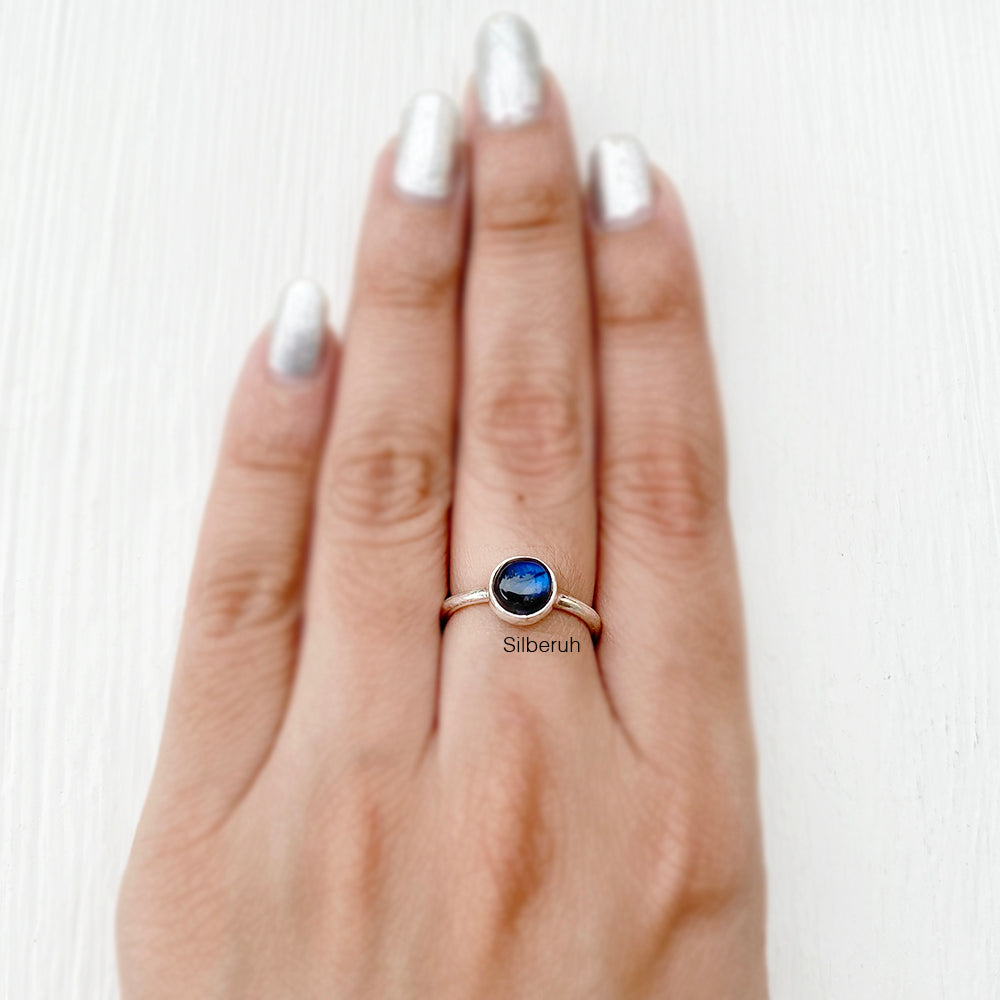 Labradorite Stacking Ring Labradorite Stacking Silver Ring – SILBERUH