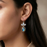Labradorite and Moonstone Earrings in 925 silver
