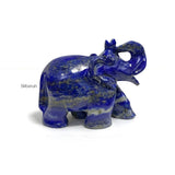 Blue lapis lazuli elephant figurine for home décor