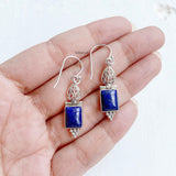 Lapis Lazuli Filigree Silver Earring