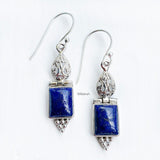Lapis Lazuli Filigree Silver Earring