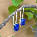 Lapis Lazuli Fixed Hook Silver Earring