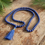 Lapis Lazuli Japa Mala with 108 natural gemstone beads