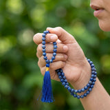 Traditional 108 bead Lapis Lazuli Japa Mala necklace