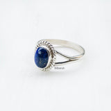 Lapis Lazuli Knotted Silver Ring