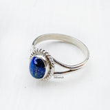 Lapis Lazuli Knotted Silver Ring