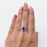 Lapis Lazuli Knotted Silver Ring