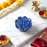 Lapis Lazuli Laxmi Charan Paduka gemstone devotional artefact by Silberuh