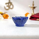 Close-up of the blue Lapis Lazuli gemstone Laxmi Charan Paduka