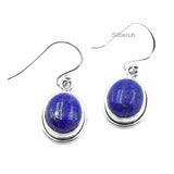 Lapis Lazuli Oval Silver Earring