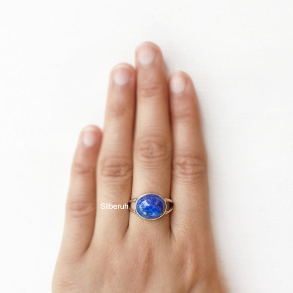 Lapis Lazuli Oval Silver Ring