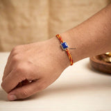 Lapis Lazuli SIlver Rakhi – Gift the Blessing of Wisdom