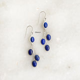 Lapis Lazuli Silver Chain Earring